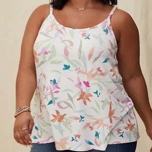 Torrid NWOT Super Soft Multi Watercolor Floral Swing Cami Tank Top, size 00x